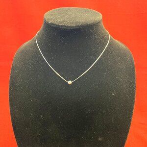 Vintage Silver Tone 16" Serpentine Ball Necklace
